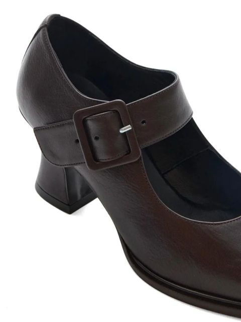 Paloma Wool Mary Jane buckle strap heeled pumps - Brown