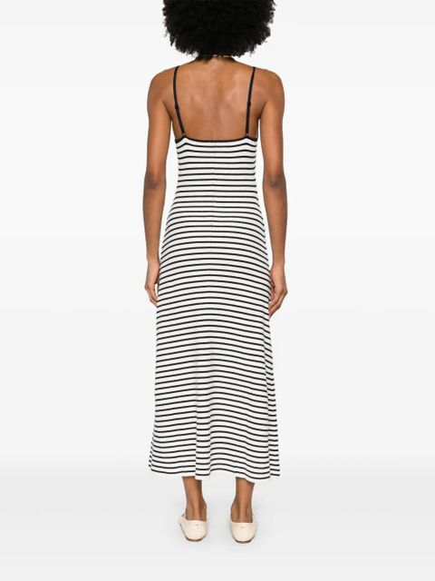 Maje striped midi dress - White