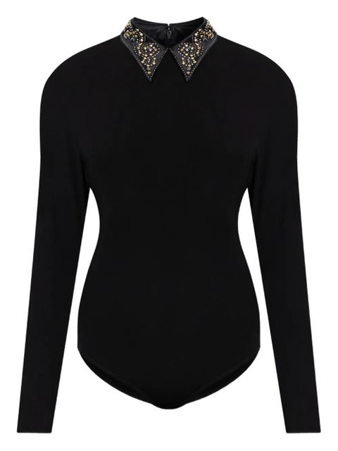 Versace embellished-collar bodysuit - Black - zdjęcie produktu nr 1