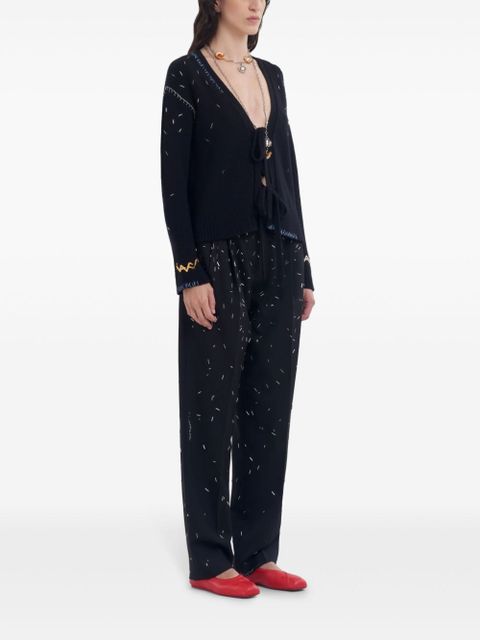 Marni front-tie fastening cardigan - Black - zdjęcie produktu nr 2