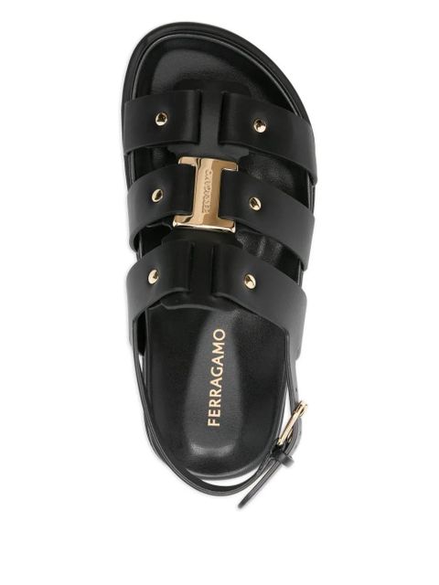 Ferragamo studded strappy sandals - Black