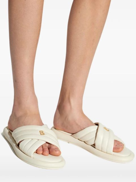 BOGNER Portofino criss-cross slides - Neutrals
