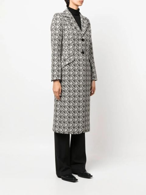 Marine Serre Moon Diamant tailored coat - White