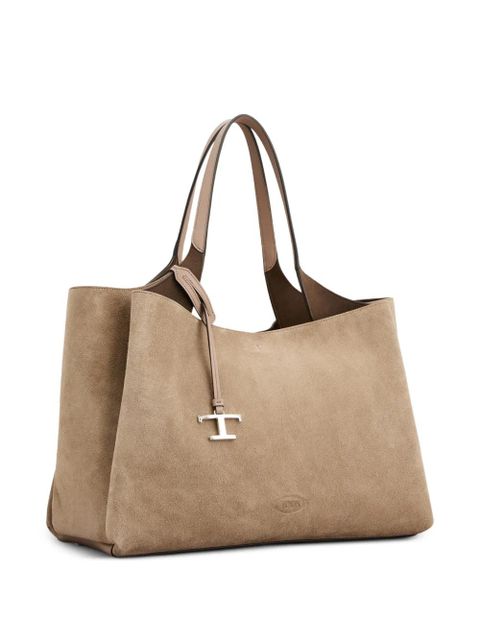 Tod's T-detail suede shoulder bag - Neutrals - zdjęcie produktu nr 2