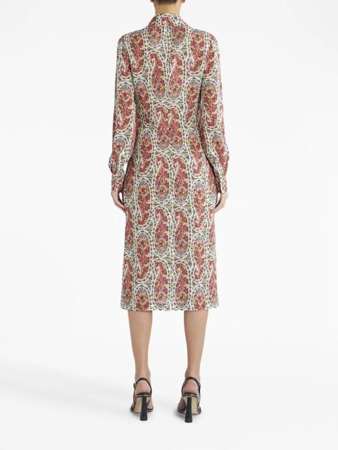 ETRO floral-print midi dress - White