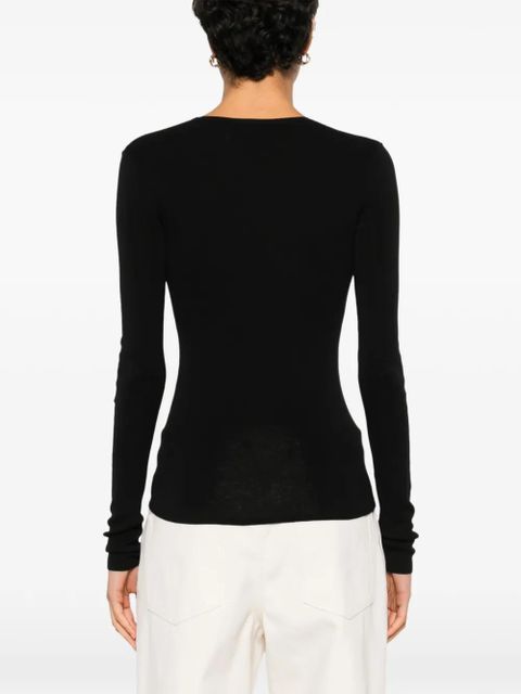 TOTEME compact cotton top - Black