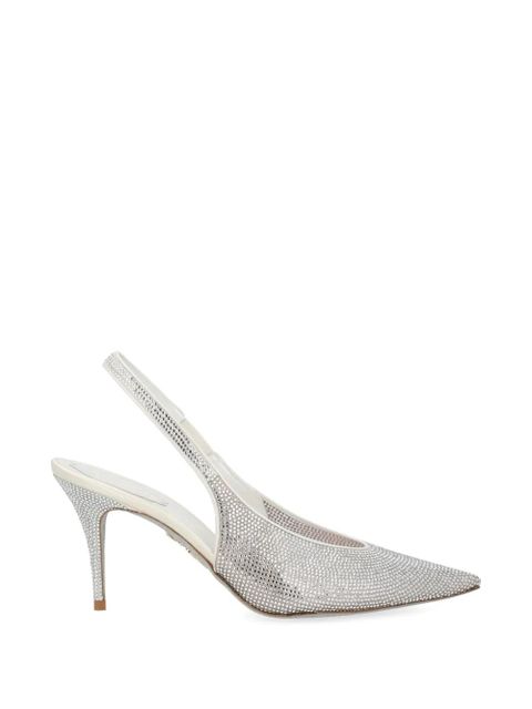 René Caovilla Jinny crystal-embellished slingback pumps - Silver - zdjęcie produktu nr 1