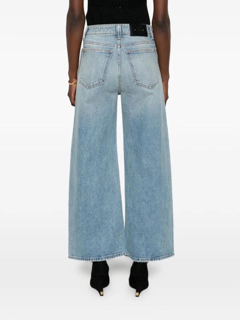 KHAITE faded wide-leg jeans - Blue