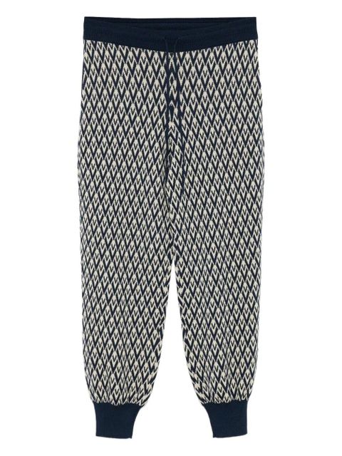 Valentino Garavani Toute La V jacquard track pants - Blue