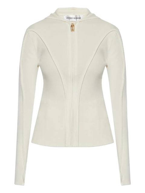 Victoria Beckham zip-up hooded jacket - White - zdjęcie produktu nr 1