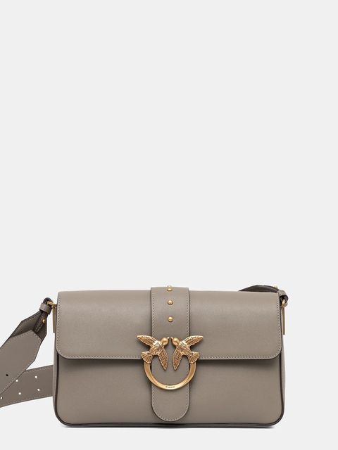 Pinko torebka skórzana kolor brązowy 104524 A0QO - zdjęcie produktu nr 1