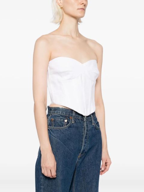 Reformation Pacie linen top - White - zdjęcie produktu nr 2