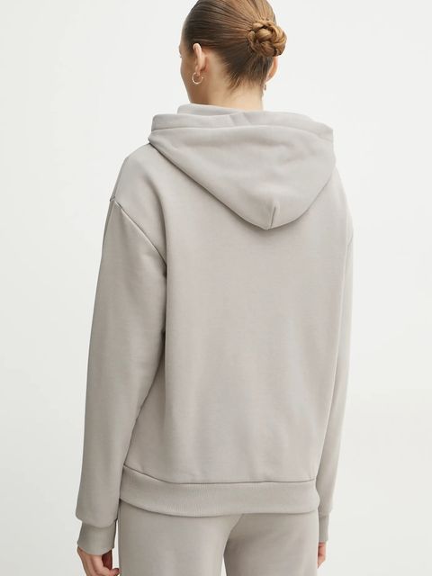 La Mania bluza damska kolor szary z kapturem z nadrukiem YOUNG - zdjęcie produktu nr 2