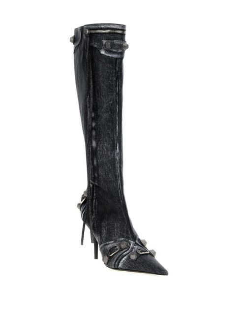 Balenciaga Cagole 90mm studded leather boots - Black - zdjęcie produktu nr 2