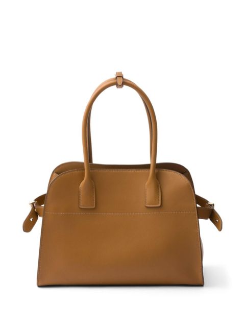 Prada medium leather tote bag - Brown