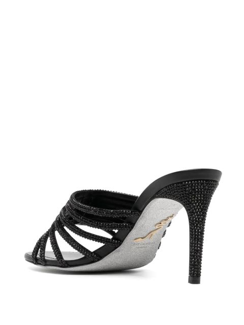 René Caovilla 80mm crystal-embellished sandals - Black