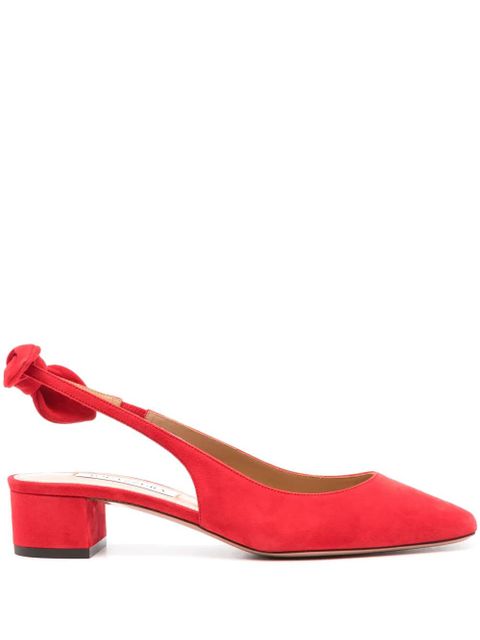 Aquazzura Very Bow Tie 35mm pumps - Red - zdjęcie produktu nr 1