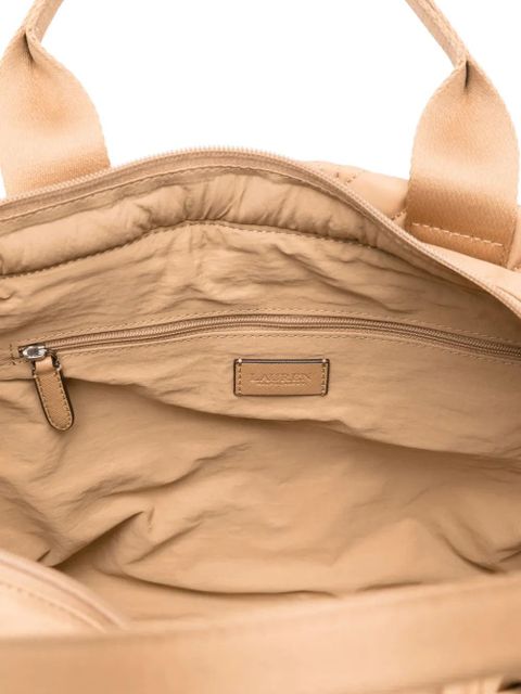 Lauren Ralph Lauren small logo-plaque tote bag - Neutrals