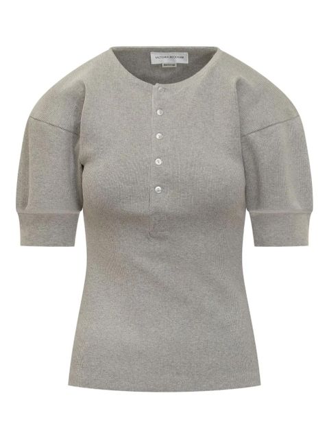 Victoria Beckham puffed-sleeve top - Grey - zdjęcie produktu nr 1