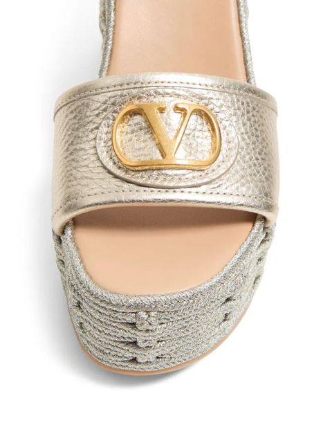 Valentino Garavani VLogo Signature wedge sandals - Neutrals