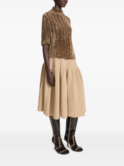 DRIES VAN NOTEN short-sleeved high-neck sweater - Yellow