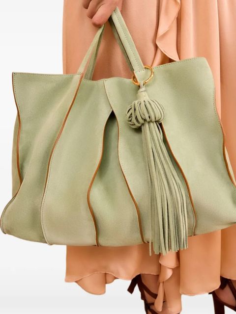 Ulla Johnson large Adria tassel-detail large tote - Green - zdjęcie produktu nr 2