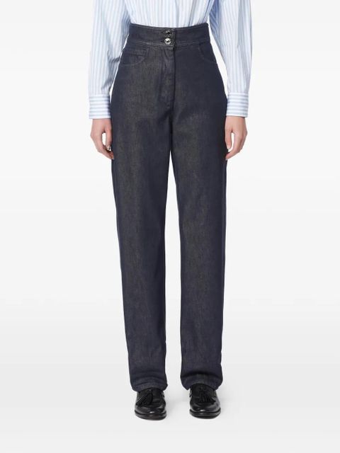 Max Mara high-waisted cotton trousers - Blue - zdjęcie produktu nr 1