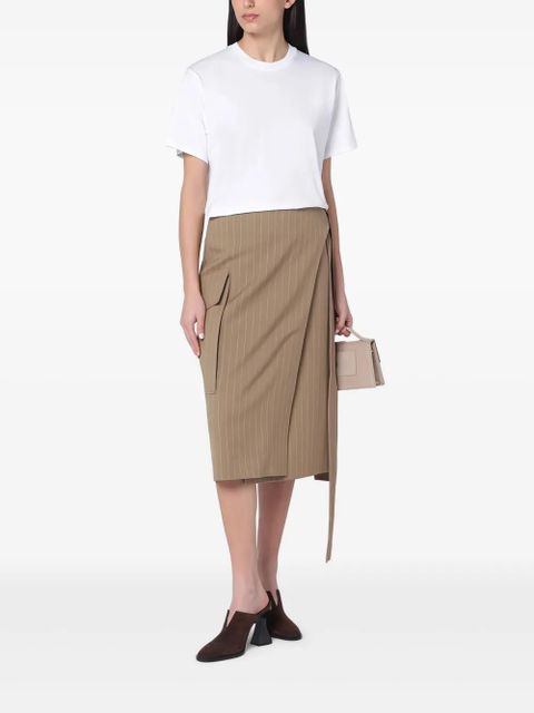 Victoria Beckham pinstripe wrap skirt - Neutrals - zdjęcie produktu nr 2