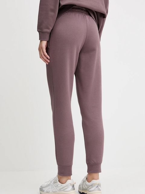Puma spodnie dresowe damskie kolor fioletowy gładkie 682467