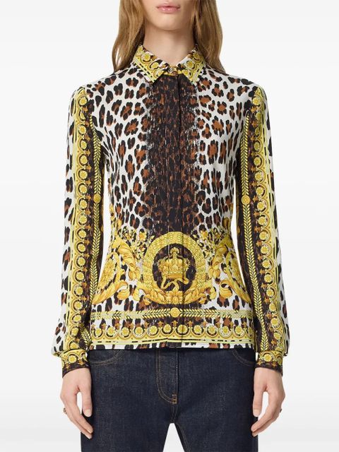 Versace leopard-print blouse - Yellow