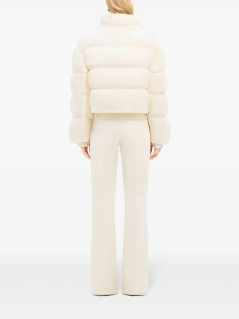 Courrèges logo-embroidered cropped puffer jacket - White - zdjęcie produktu nr 2