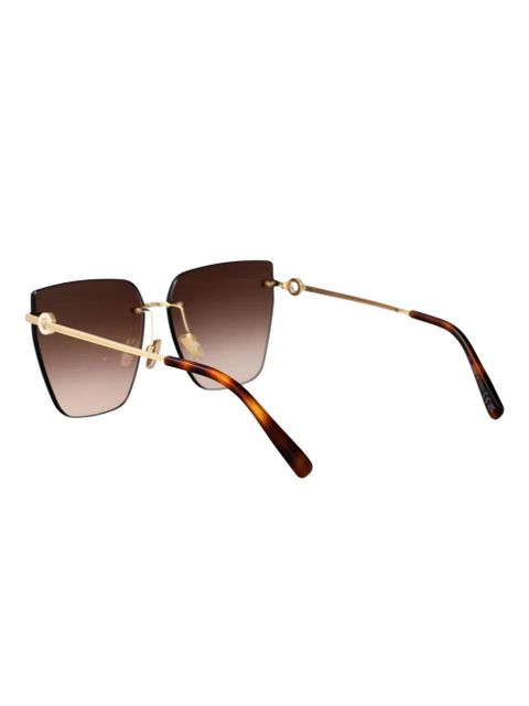 Bvlgari metal geometric sunglasses - Brown