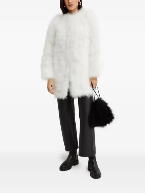 Yves Salomon round-neck feather jacket - White - zdjęcie produktu nr 2
