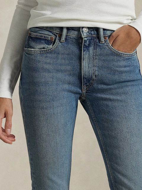 Polo Ralph Lauren jeansy damskie kolor niebieski 211969389