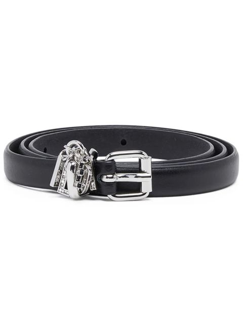 Diesel B-Charm-Loop leather belt - Black - zdjęcie produktu nr 1