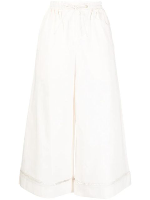 Yves Salomon wide leg cropped trousers - Neutrals - zdjęcie produktu nr 1