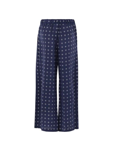 Weekend Max Mara printed elasticated silk trousers - Blue - zdjęcie produktu nr 2