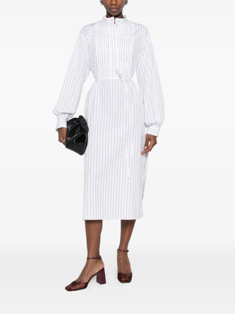 Jil Sander striped midi dress - White - zdjęcie produktu nr 2