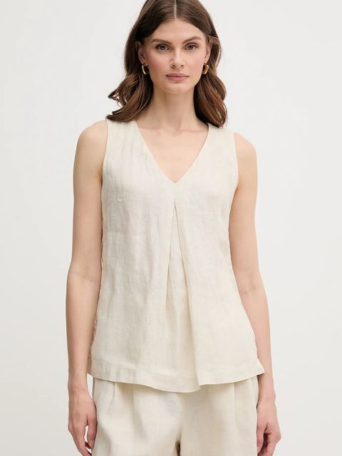 United Colors of Benetton bluzka lniana - zdjęcie produktu nr 1