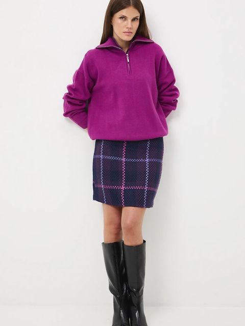 Medicine sweter damski kolor fioletowy z półgolfem - zdjęcie produktu nr 2