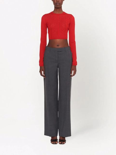 Miu Miu check-wool trousers - Grey - zdjęcie produktu nr 2