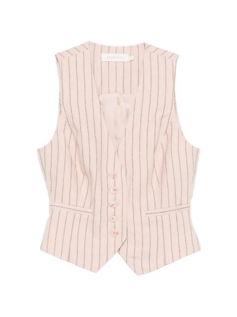ZIMMERMANN Alchemy striped buttoned waistcoat - Pink - zdjęcie produktu nr 1