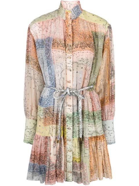 ZIMMERMANN Matchmaker Bandana Patch-print minidress - Neutrals - zdjęcie produktu nr 1