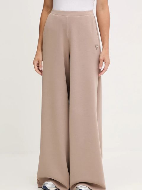 Guess spodnie OLYMPE damskie kolor beżowy gładkie V4YB07 KCAY2 - zdjęcie produktu nr 1