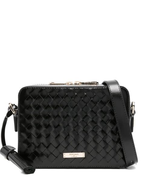 Aspinal Of London Camera woven mini crossbody bag - Black - zdjęcie produktu nr 1