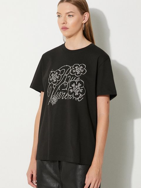 Kenzo t-shirt bawełniany Constellation Emb damski kolor czarny FE62TS1434SG.99J