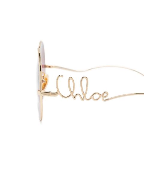 Chloé Eyewear round-frame sunglasses - Gold