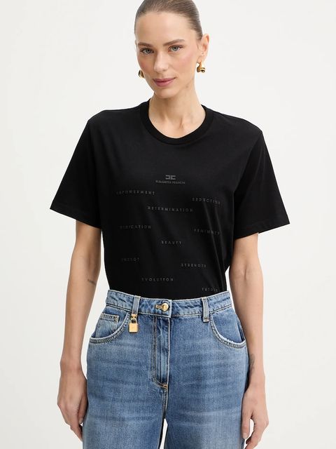 Elisabetta Franchi t-shirt bawełniany - zdjęcie produktu nr 1