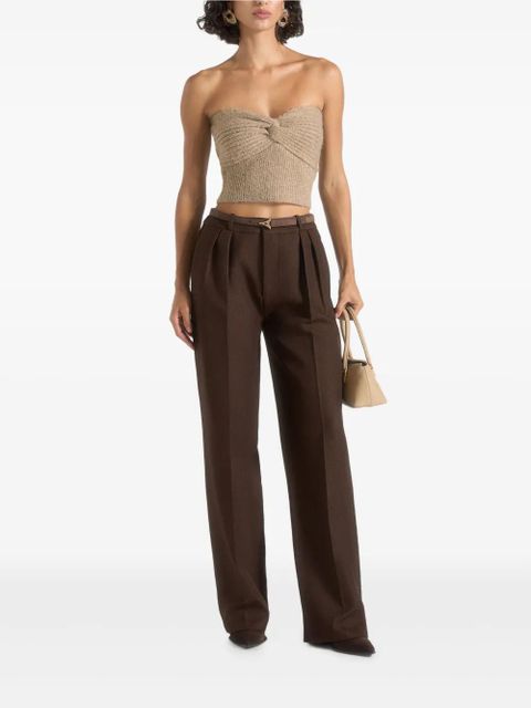 Manière De Voir Emya twisted bandeau shawl top - Neutrals - zdjęcie produktu nr 2