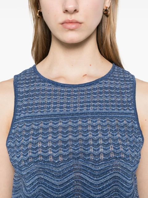 SANDRO glitter-knit top - Blue